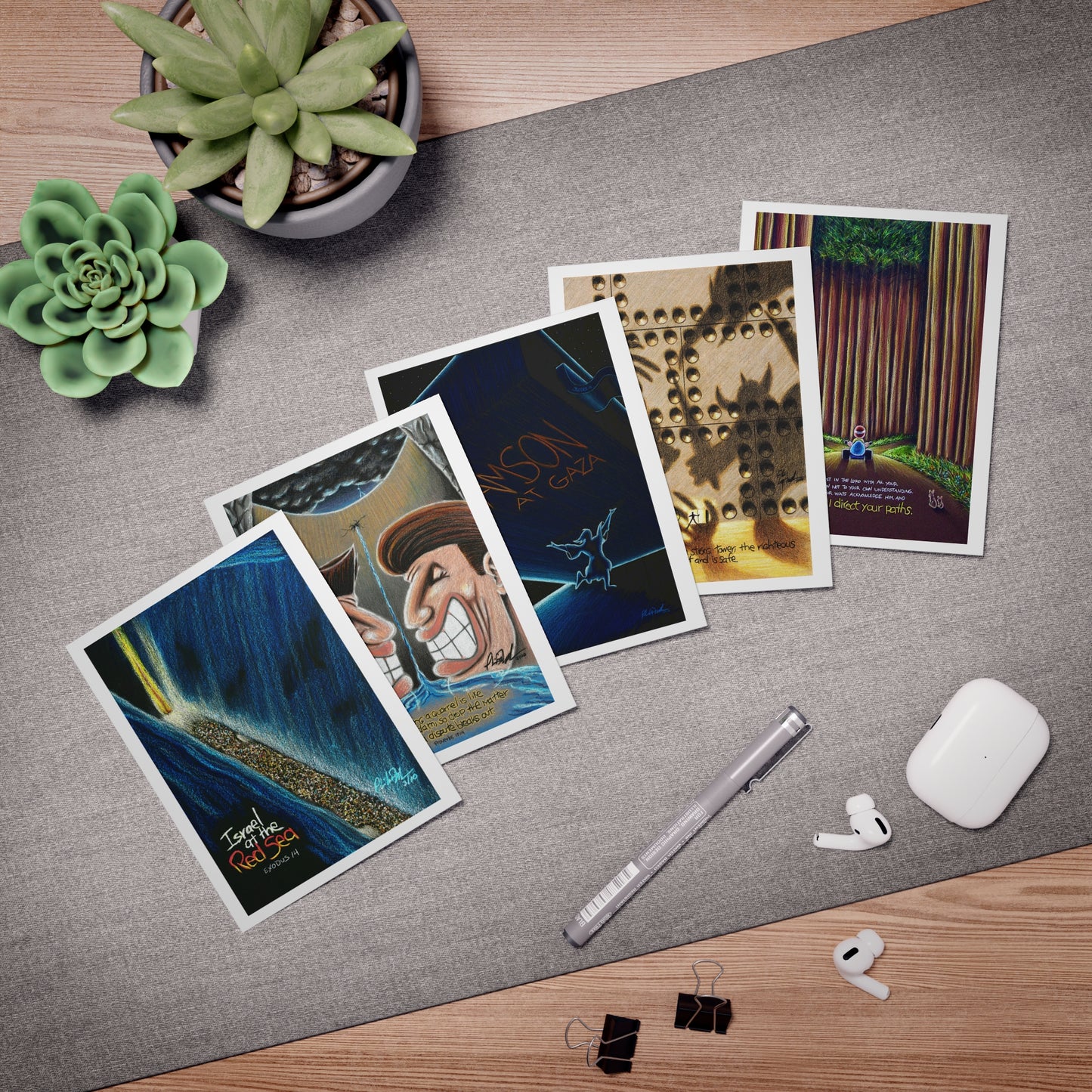 Artistic Multi-Design Greeting Cards - 5-Pack for Every Occasion