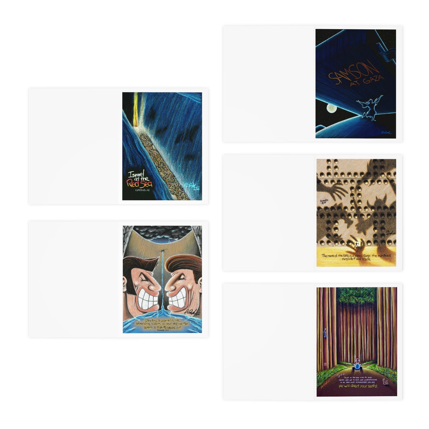 Artistic Multi-Design Greeting Cards - 5-Pack for Every Occasion
