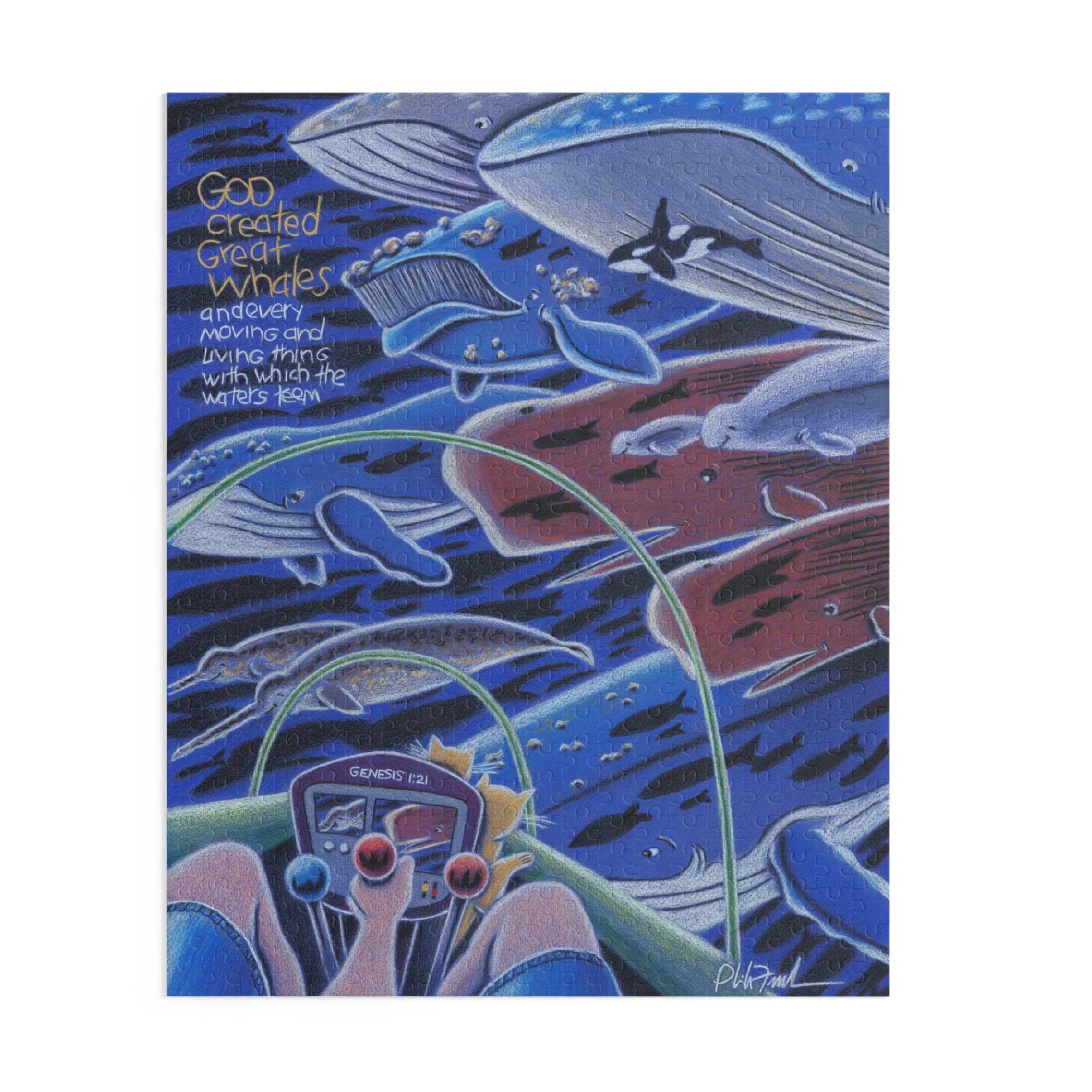 Great Whales Puzzle-Art for Gods Children