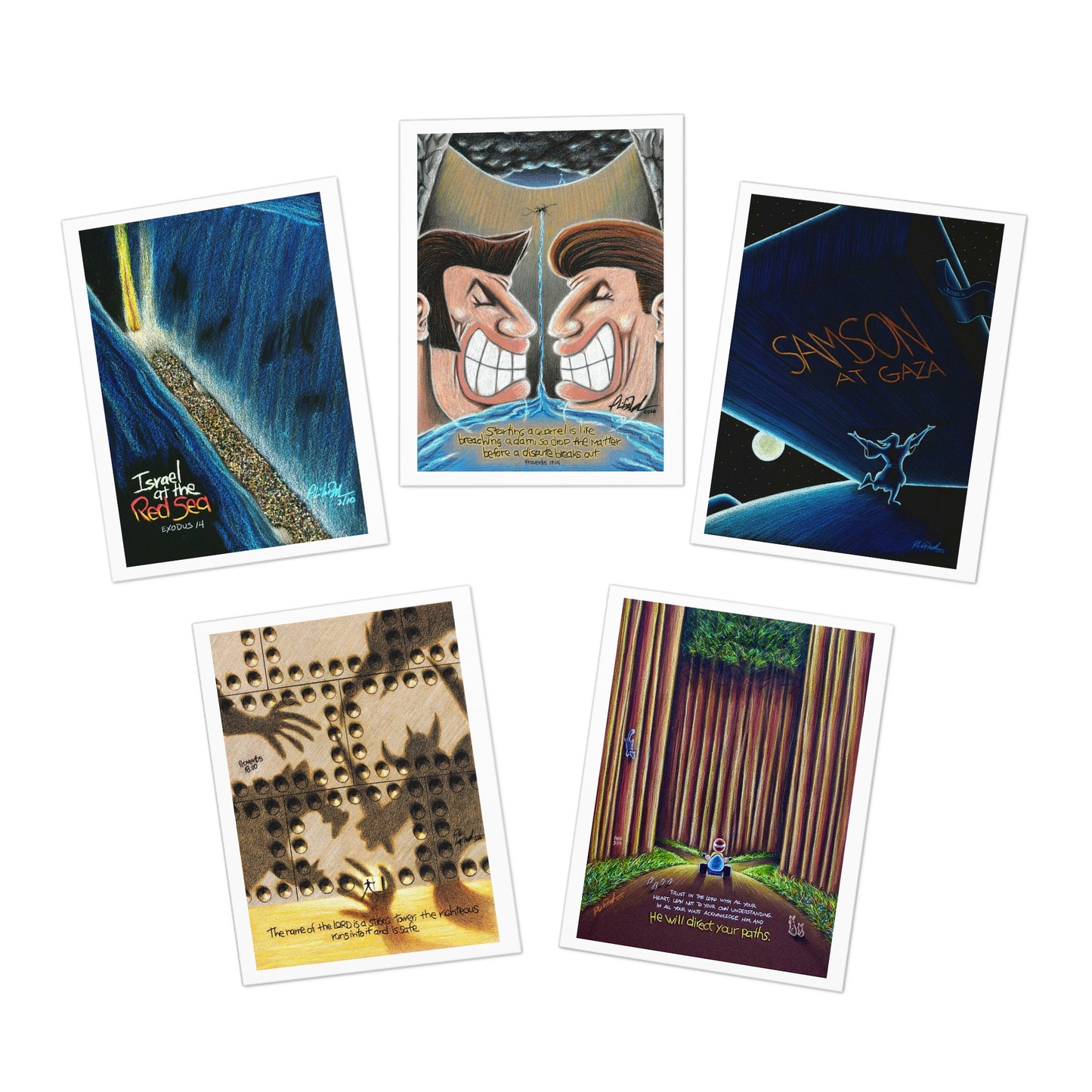 Artistic Multi-Design Greeting Cards - 5-Pack for Every Occasion