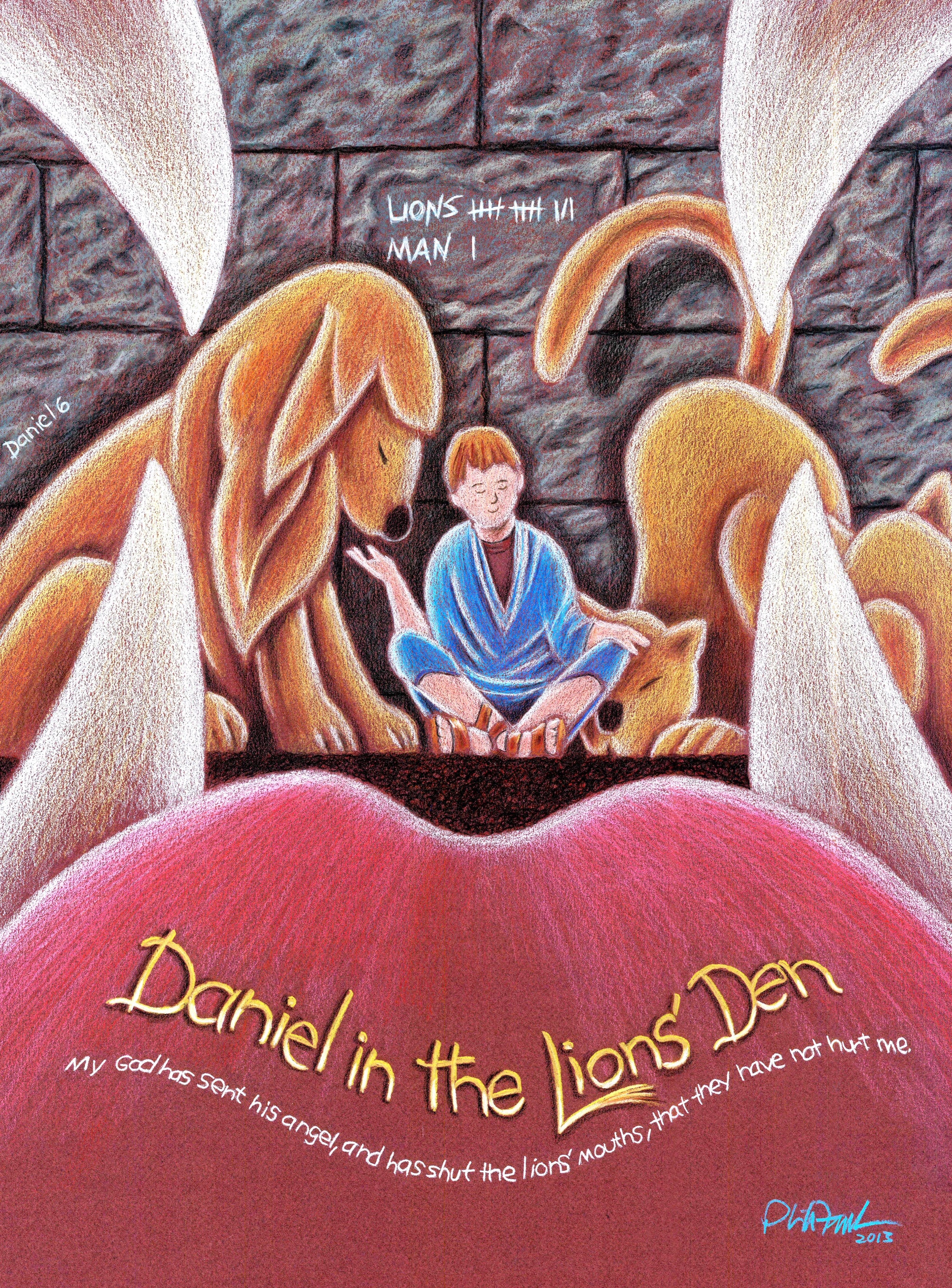 Daniel In the Lions Den-Art for Gods Children