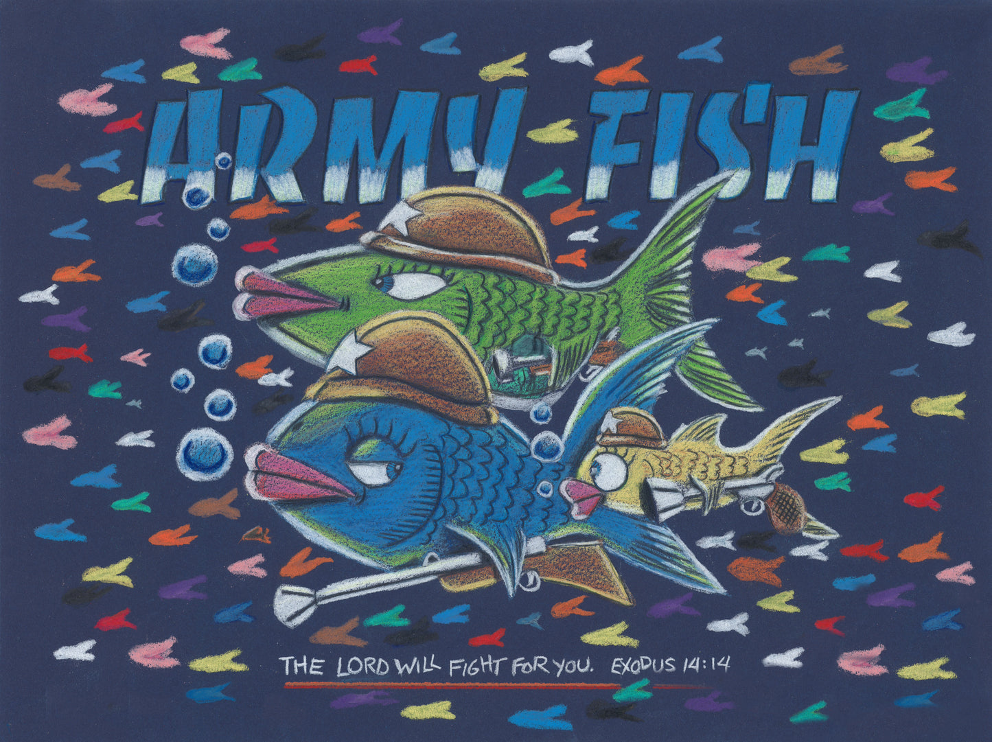 Army Fish Canvas