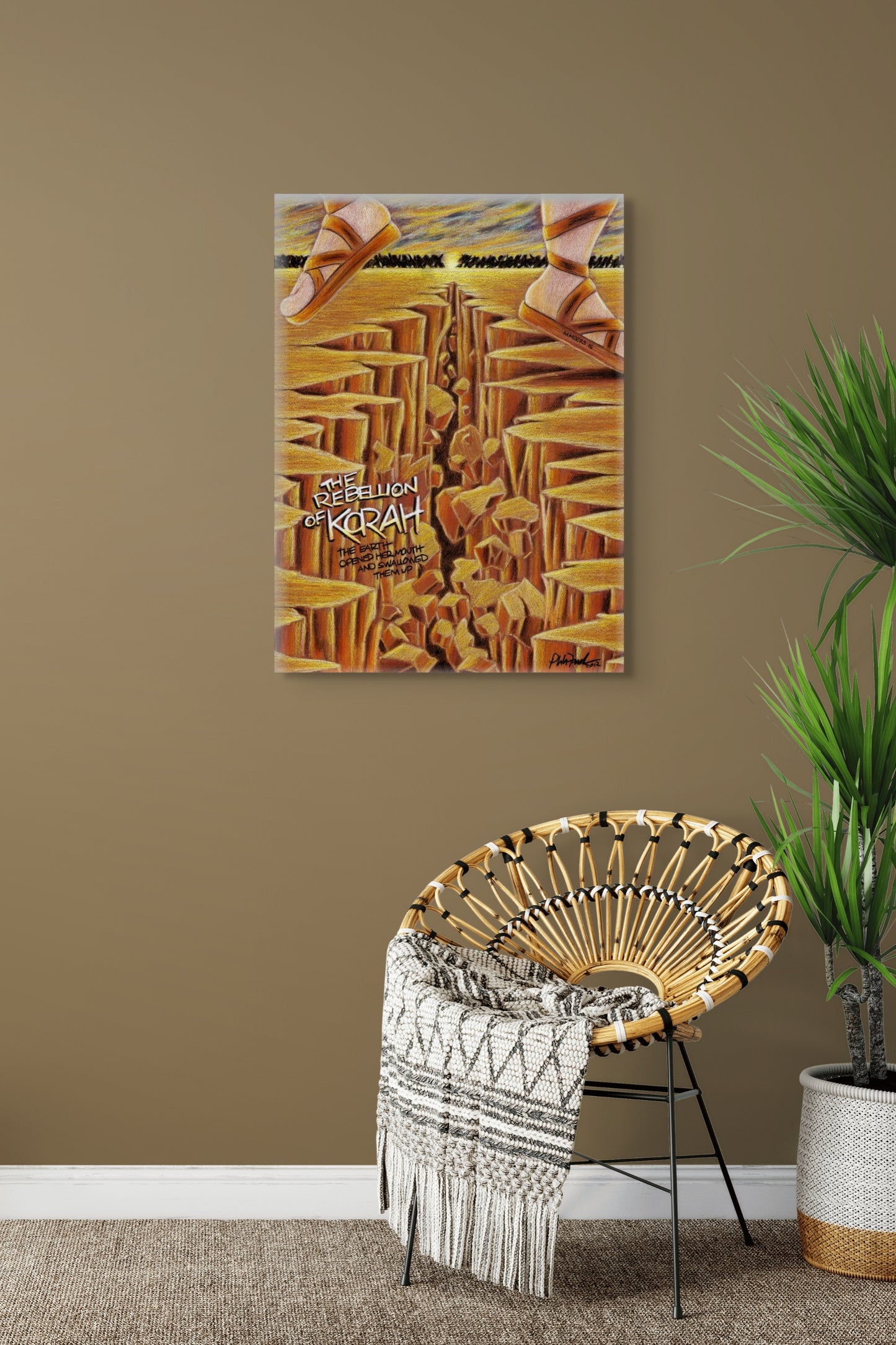 The Rebellion of Korah Canvas