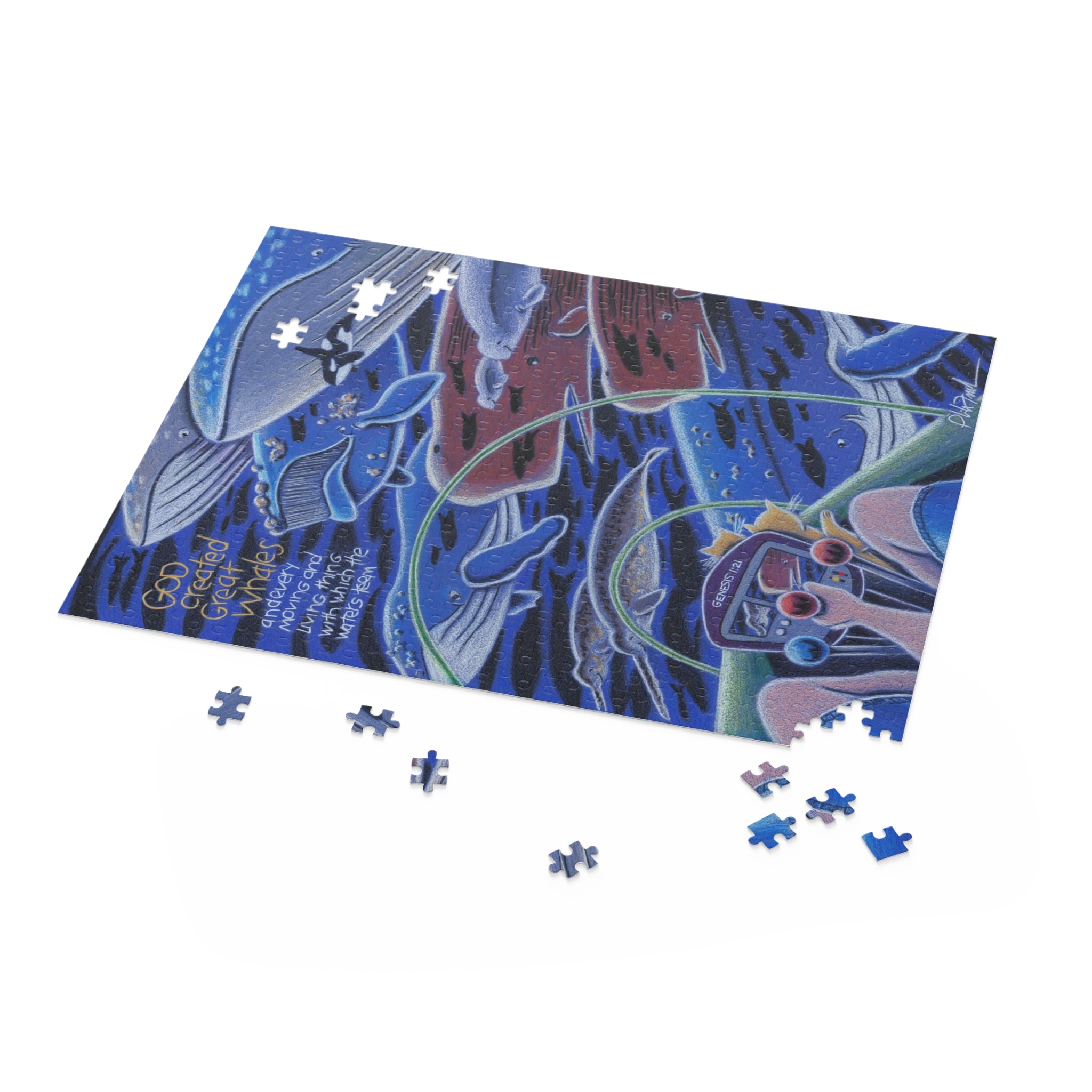 Great Whales Puzzle-Art for Gods Children