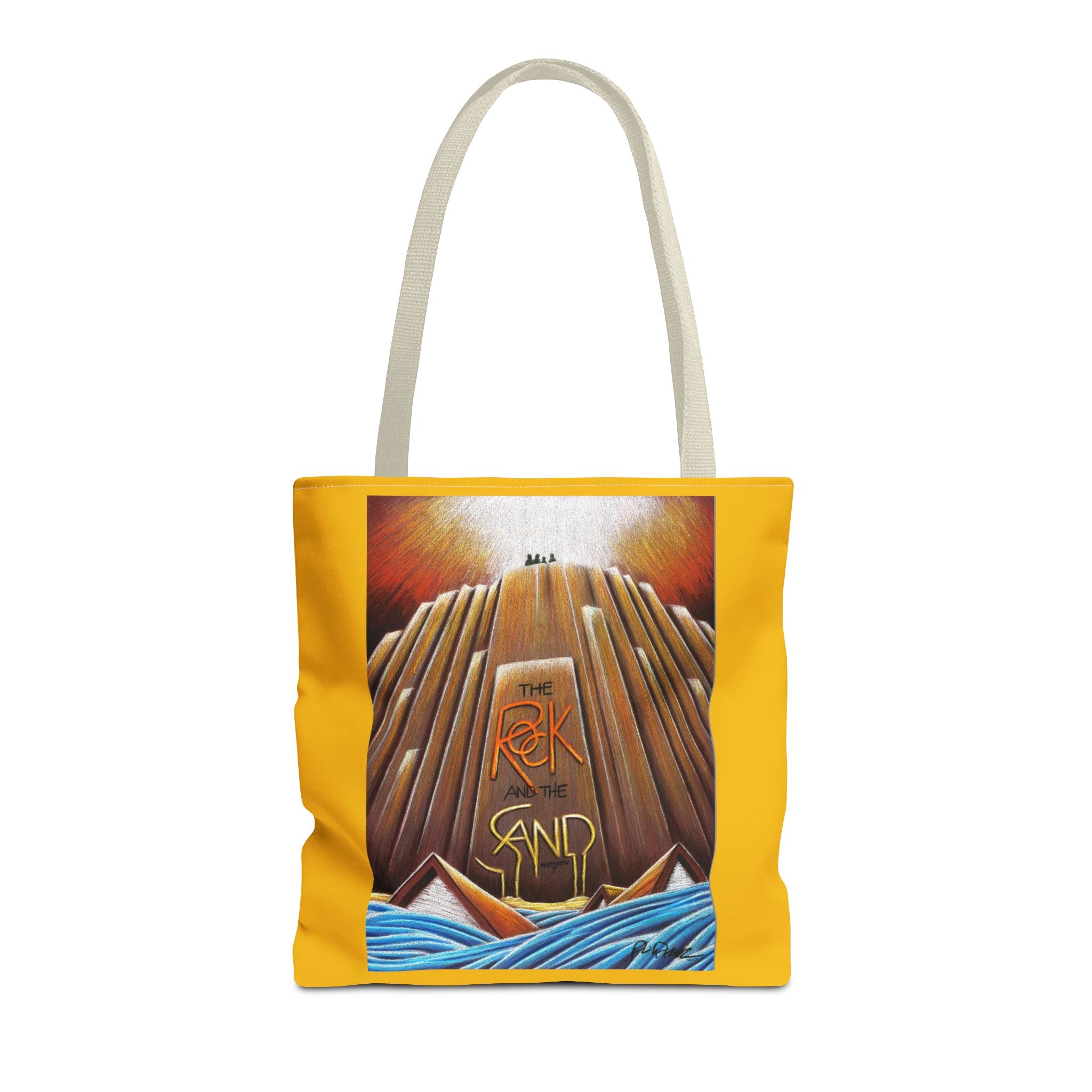 The Rock and the Sand - Tote Bag-Art for Gods Children