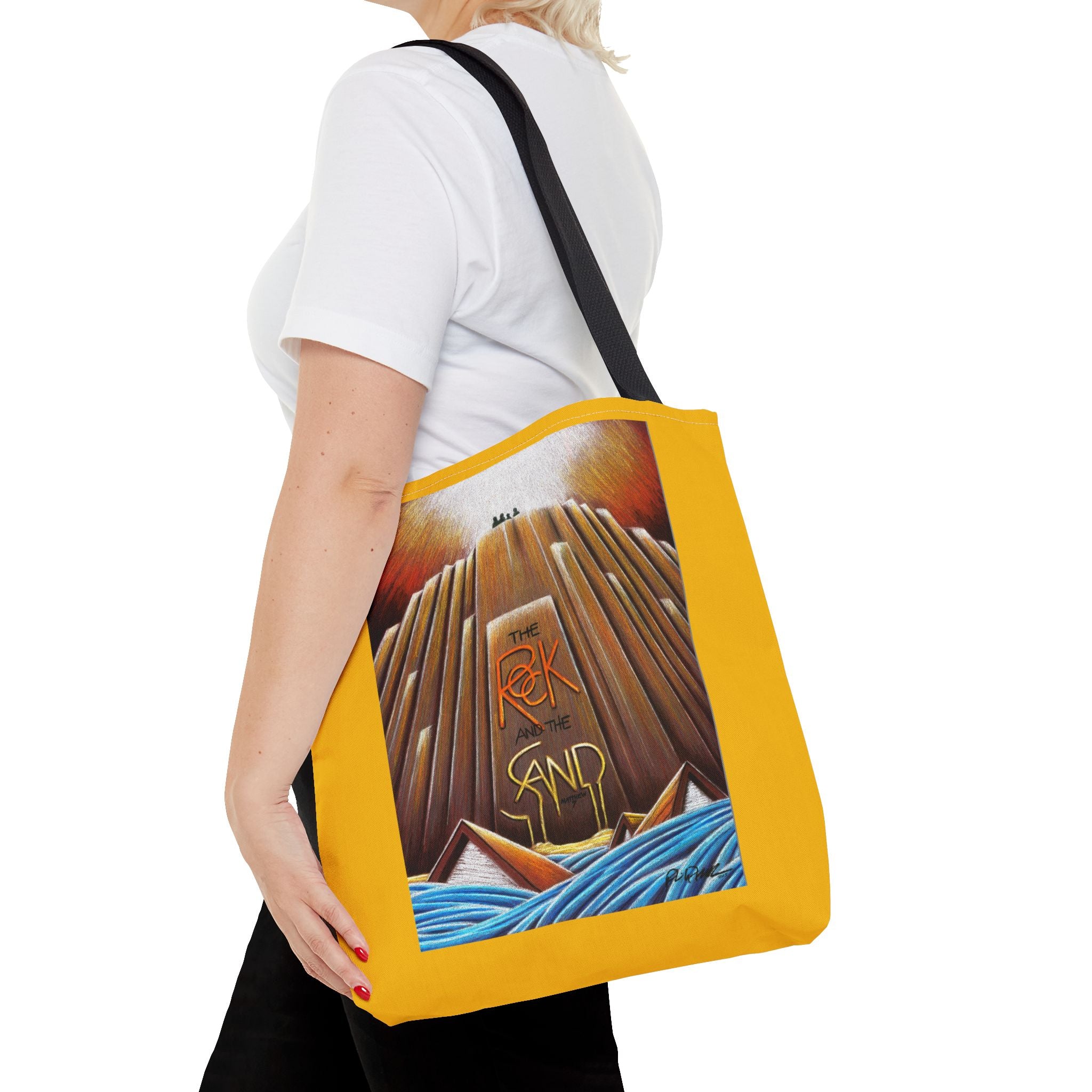 The Rock and the Sand - Tote Bag-Art for Gods Children