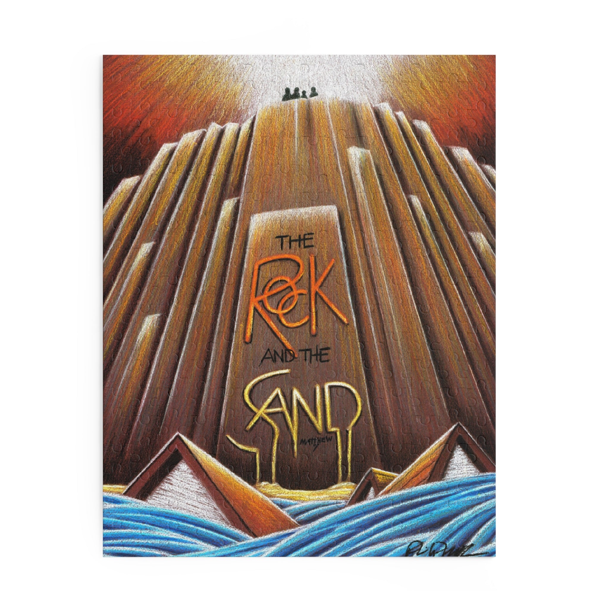 The Rock and the Sand Puzzle-Art for Gods Children