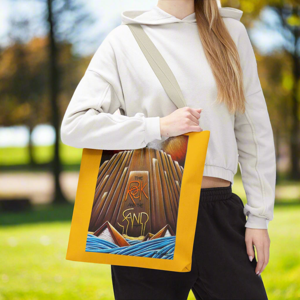 The Rock and the Sand - Tote Bag-Art for Gods Children