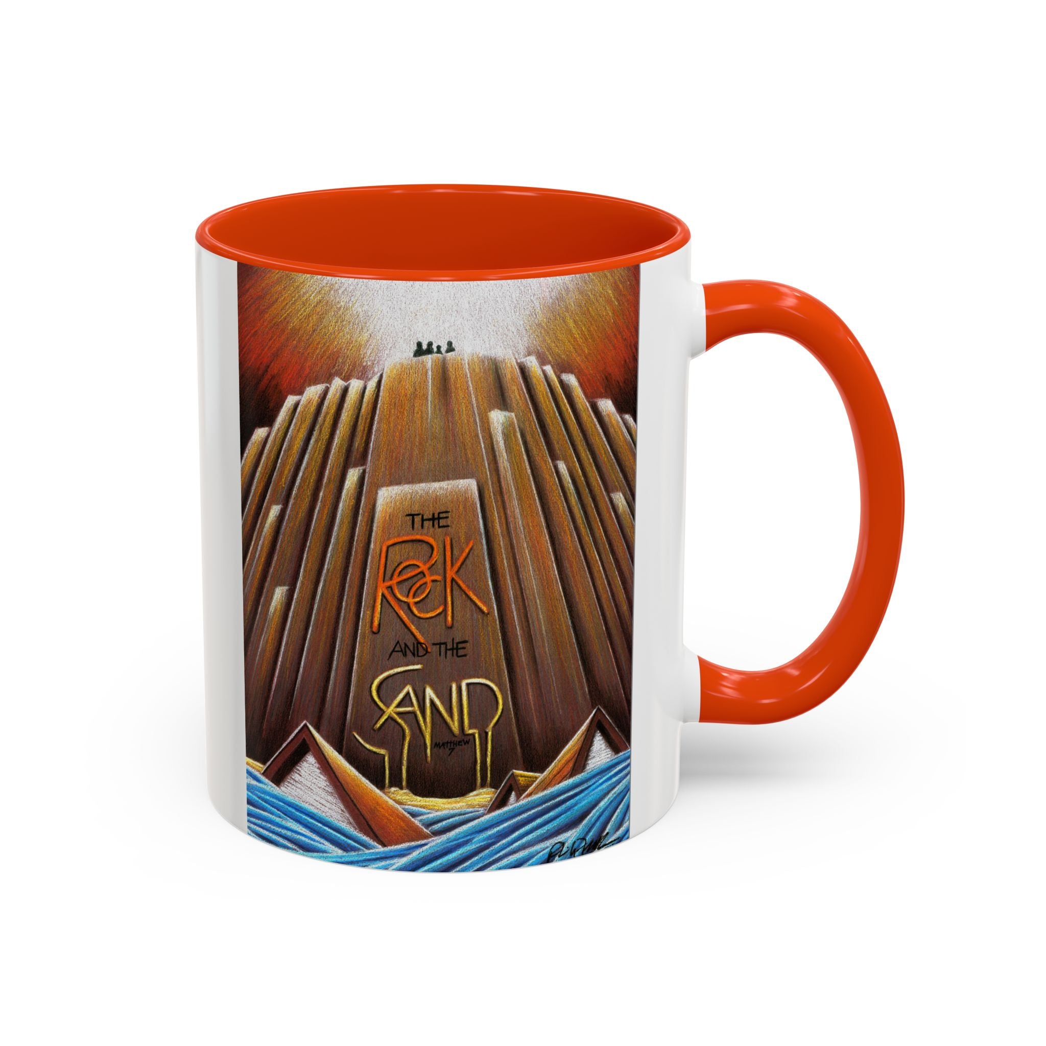 Rock and the Sand Mug-Art for Gods Children
