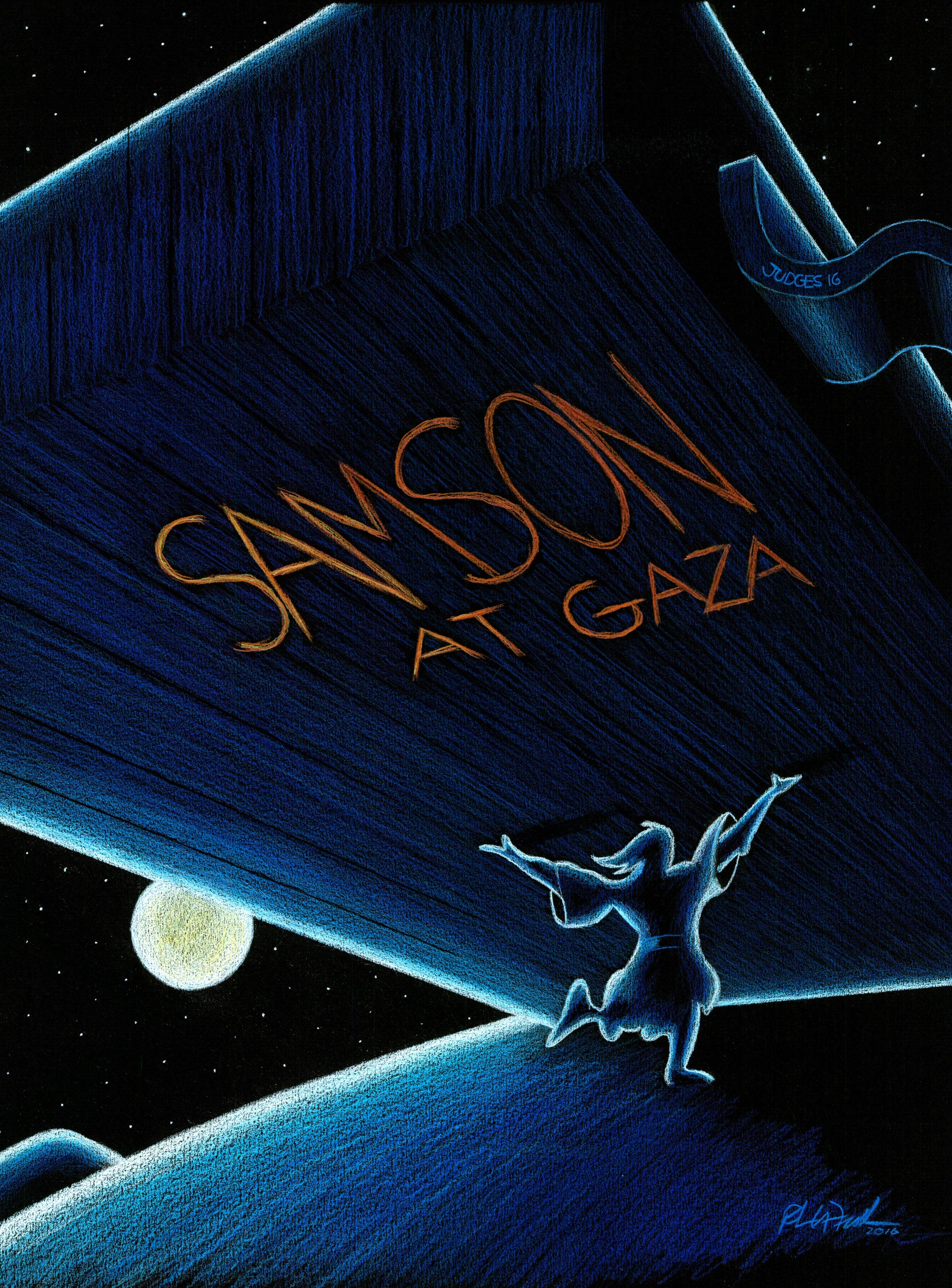 Samson at Gaza-Art for Gods Children