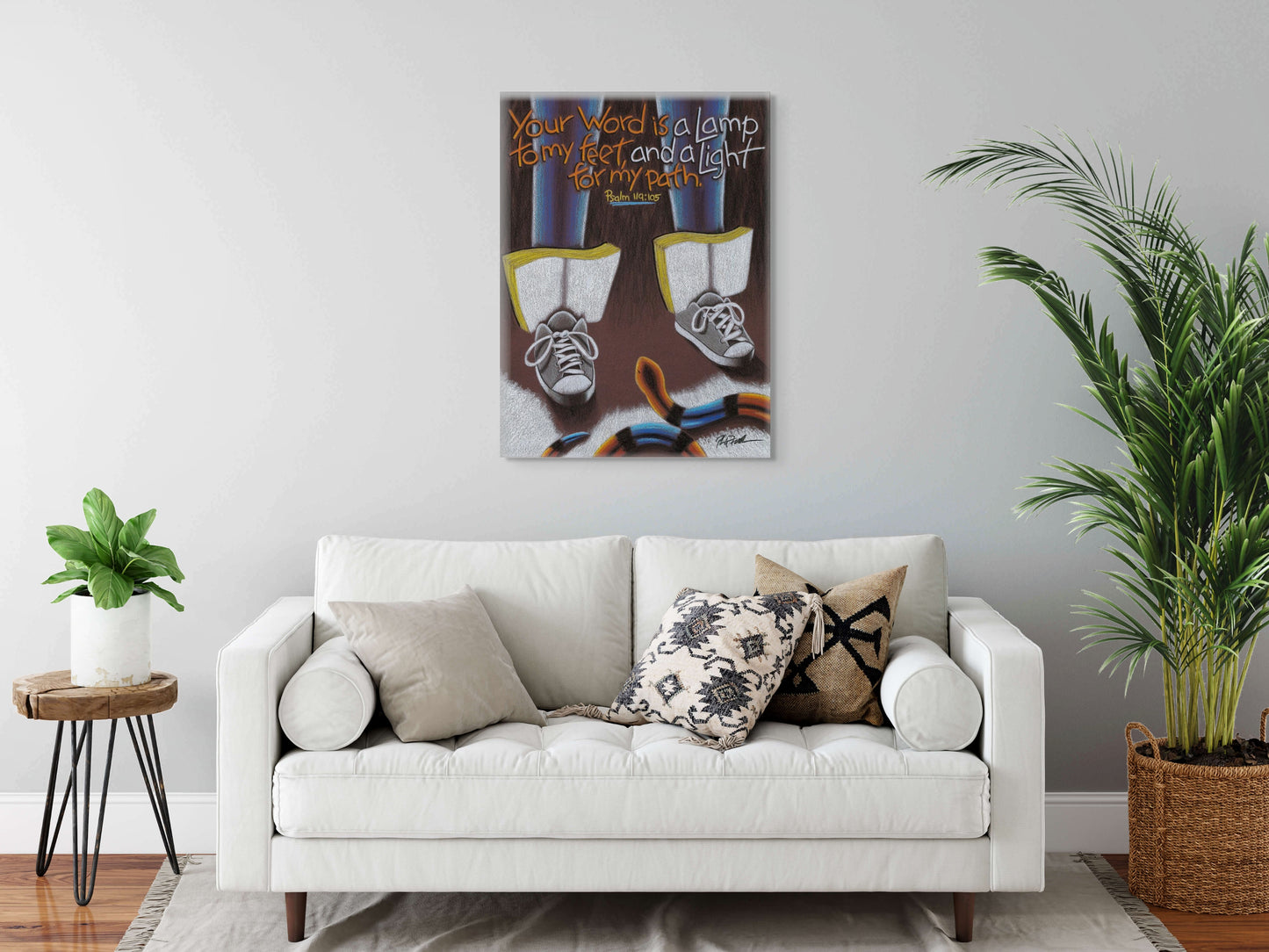 A Lamp and a Light Canvas