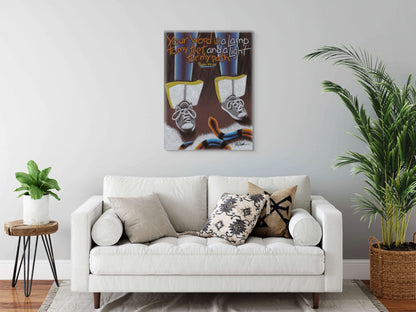 A Lamp and a Light Canvas